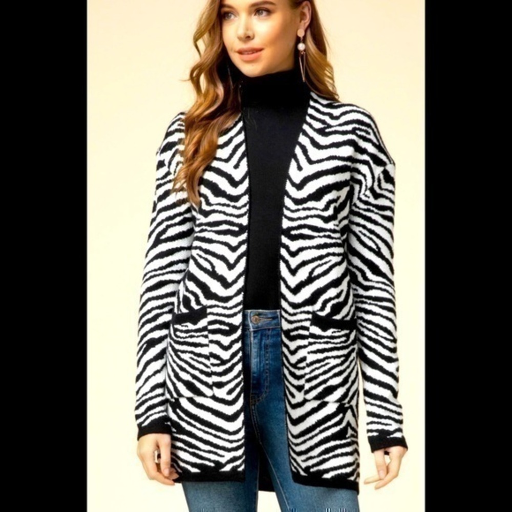 Entro zebra cardigan for women